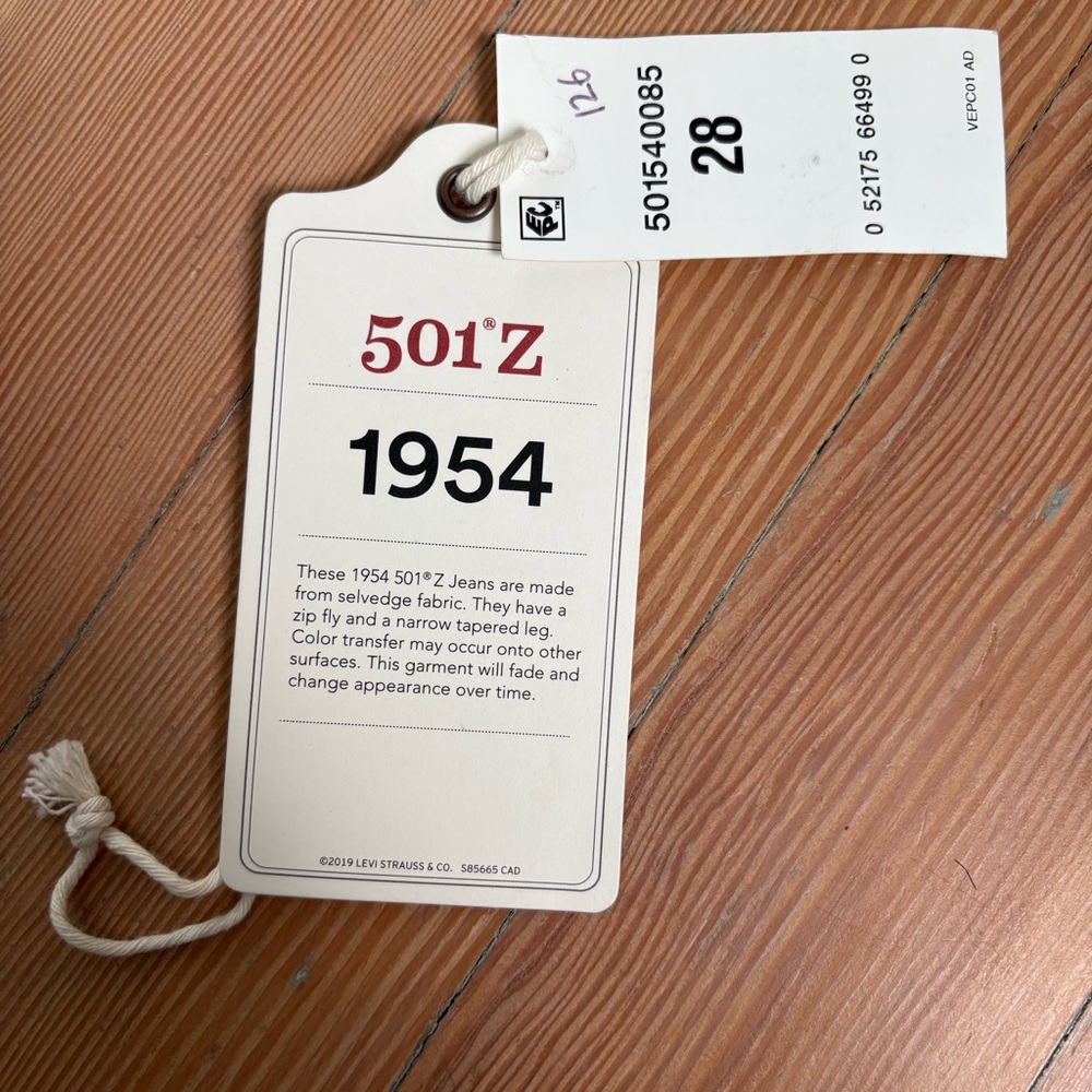 Levi’s 501z XX 1954 Selvedge Denim Jeans - Picture 9 of 15